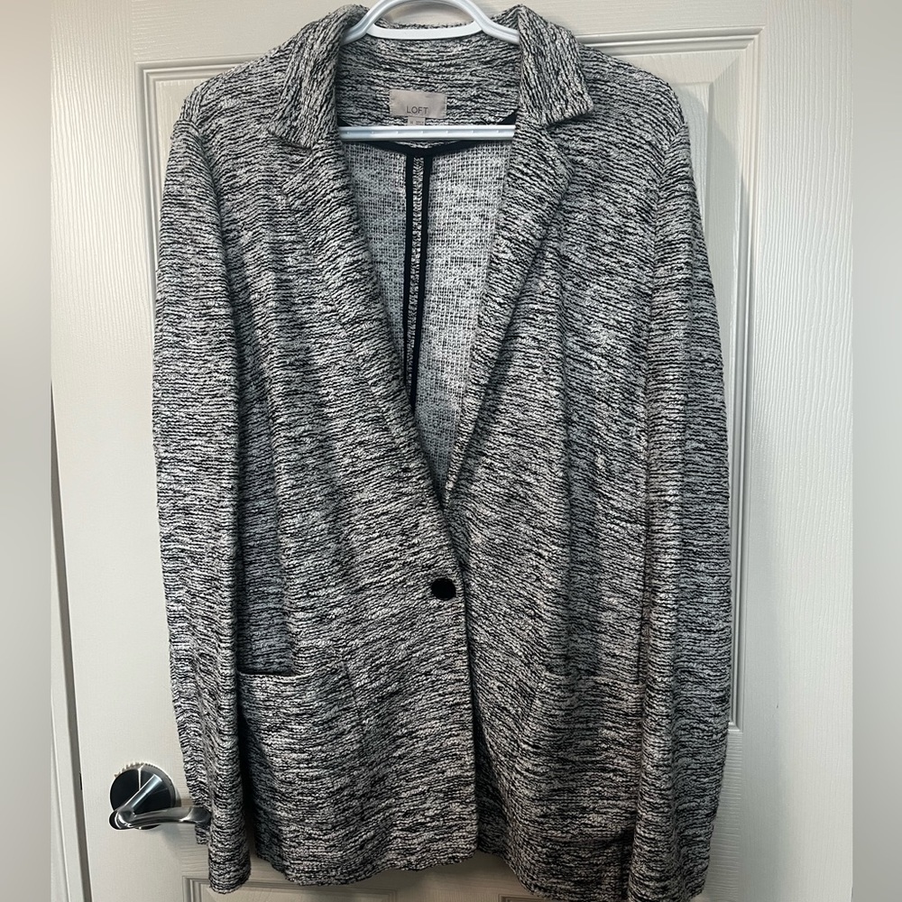 LOFT Black And White Blazer Sweater